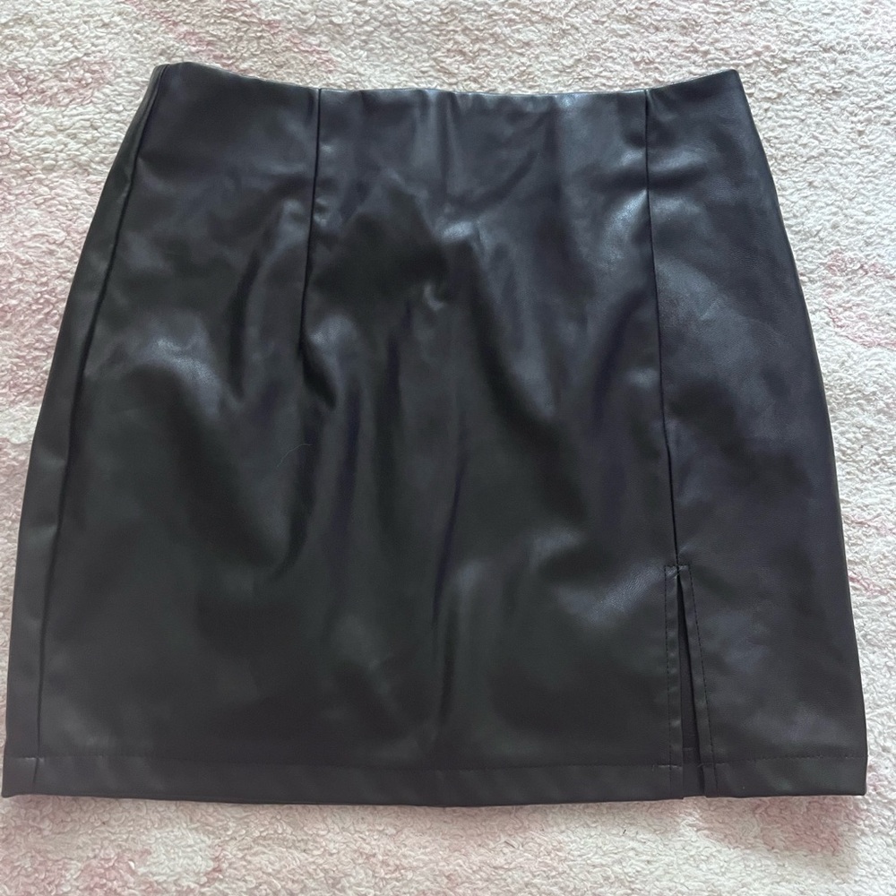 Black Leather Skirt